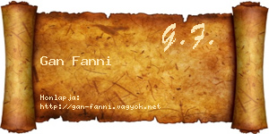 Gan Fanni névjegykártya