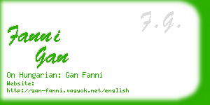 fanni gan business card